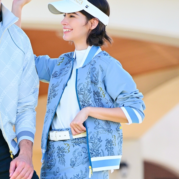 Women's】【セットアップ可】ミモザジャカードブルゾン | レディース