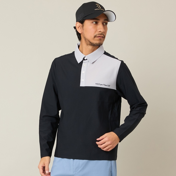 Men's】カラーブロック長袖ポロ | レディースファッション【JUNIOR