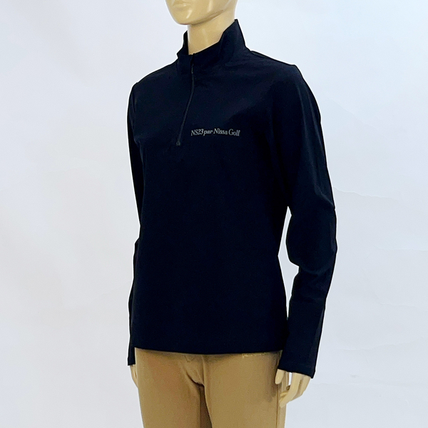 8YARDS レディース ハーフジップ長袖シャツ ブラック レディース】長袖ハーフZIP | レディースファッション【JUNIOR