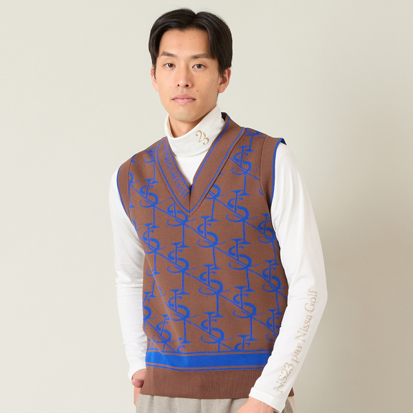 メンズ】モノグラム柄ニットベスト | レディースファッション
