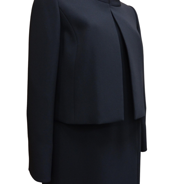 シャールダソー】スタンドカラーブラックフォーマルスーツ