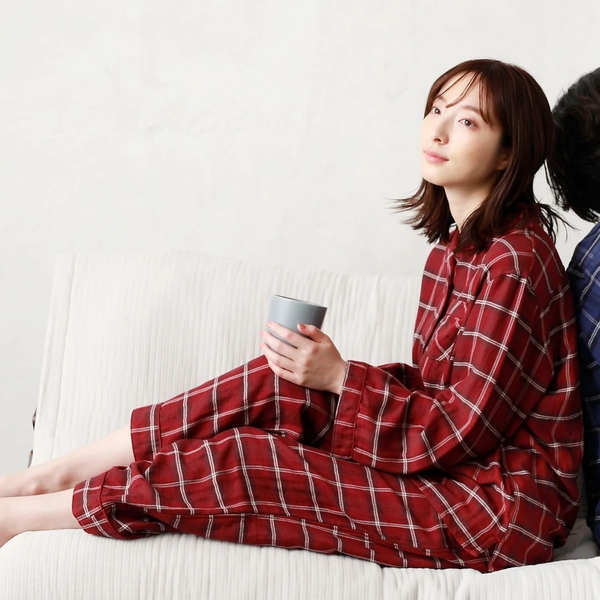 パジャマ】レディース ガーゼチェック | レディースファッション