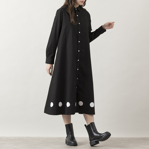 黒紋付染】シャツワンピース(横) | レディースファッション【JUNIOR