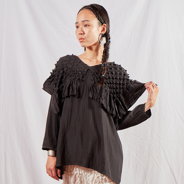 有松絞り》kumo sailor collar blouse | レディースファッション