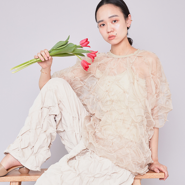 有松絞り》kumo sheer tops | レディースファッション【JUNIOR Online