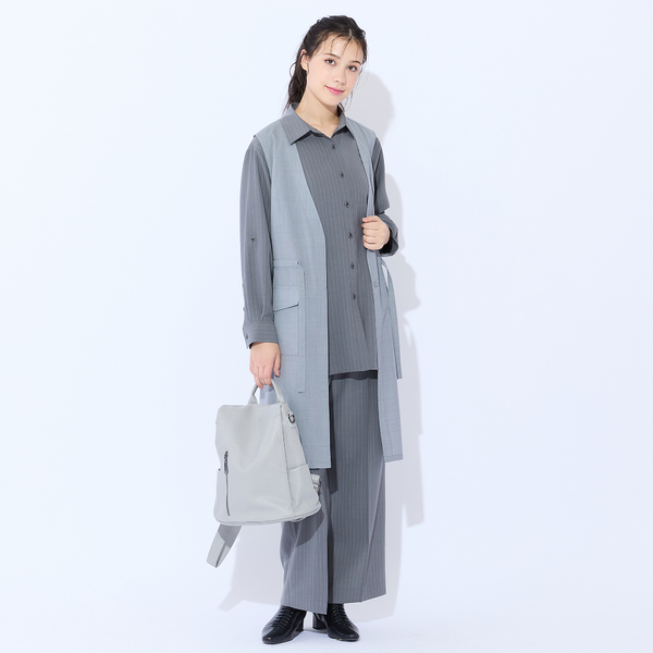 M～4L】ウォッシャブル強撚ロングベスト | レディースファッション