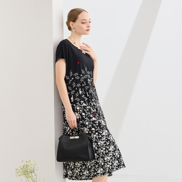 M～4L】ウォッシャブルフラワープリントワンピース | レディース