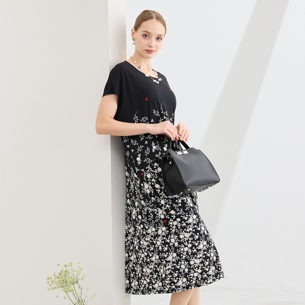 WEB先行販売/M～4L】ウォッシャブルフラワープリントワンピース