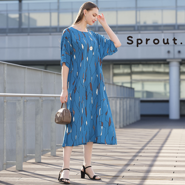 Sprout.】幾何プリント プルオーバーワンピース | レディース 