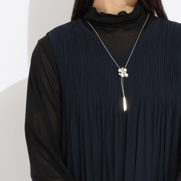 あ*.様 BPN 切りっぱなし　ノースリーブ　ジレ セットアップ対応】リバーシブルプリーツ ノースリーブブラウス