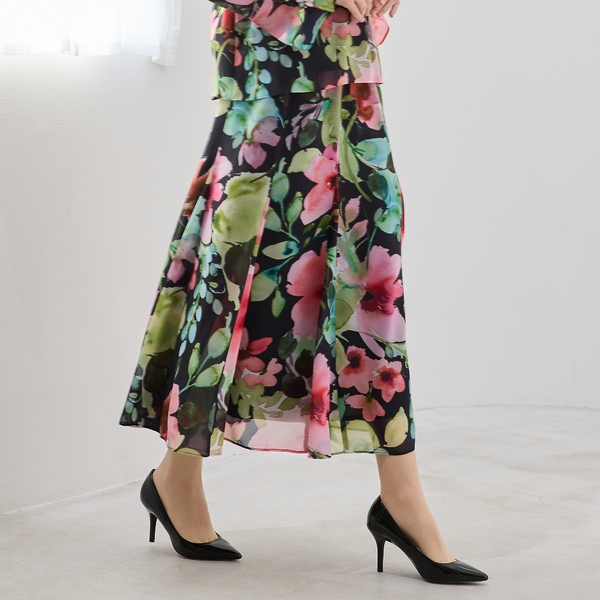 L～4L/セットアップ対応】オーストリア製素材フレアスカート