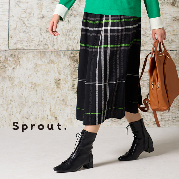 L～4L】新潟素材チェックスカート | レディースファッション【JUNIOR