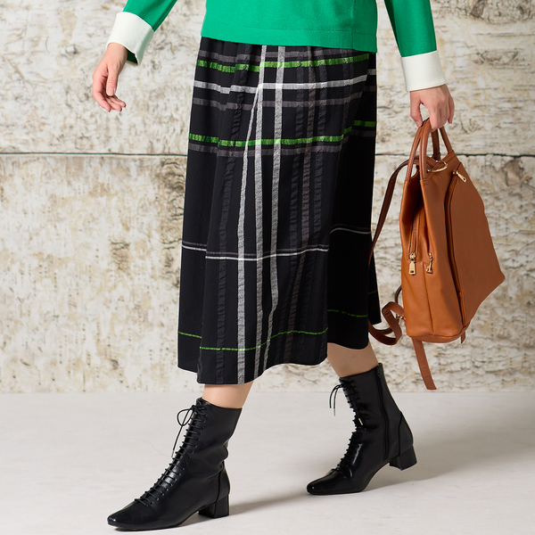 L～4L】新潟素材チェックスカート | レディースファッション【JUNIOR