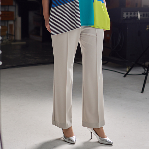 リボンプルオーバー&ロングパンツセット オフホワイト L～4L・セットアップ対応】モックロディポンチパンツ | レディース