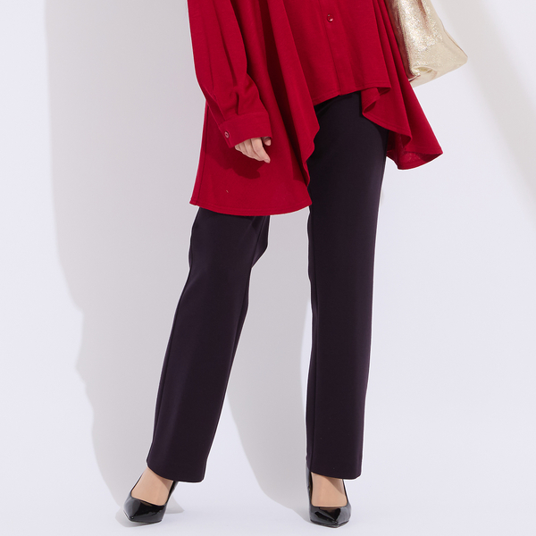 L～4L】クロスウォームポンチパンツ ベージュ/ブラウン | レディース