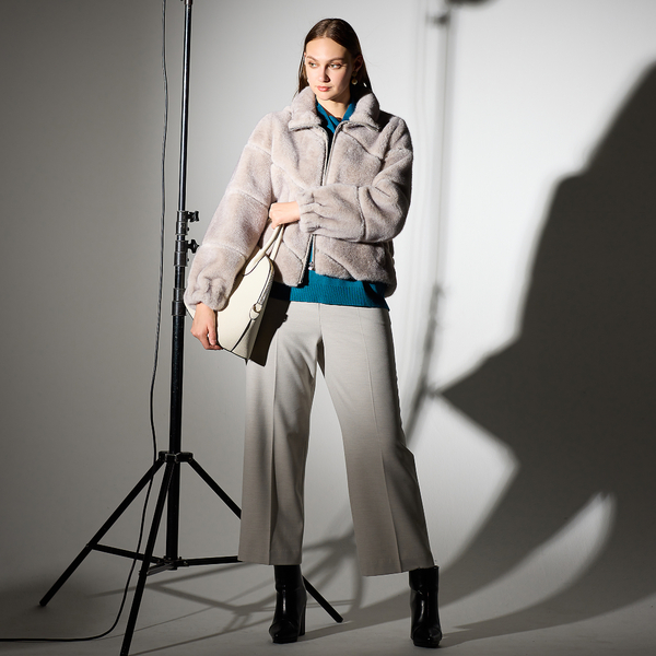 L～4L】センタープリーツ裏起毛パンツ | レディースファッション