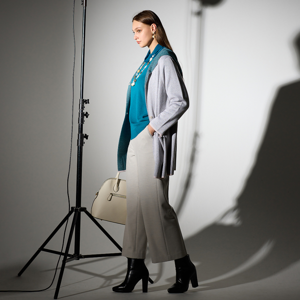 L～4L】センタープリーツ裏起毛パンツ | レディースファッション