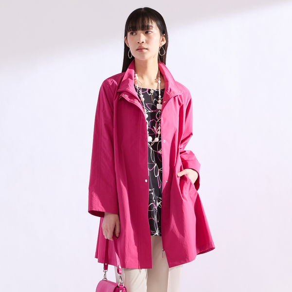 M～4L】スタンドカラードライワッシャーコート | レディース