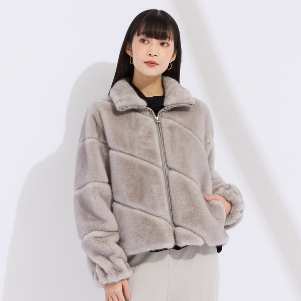 L～4L】フェイクファージャケット | レディースファッション【JUNIOR