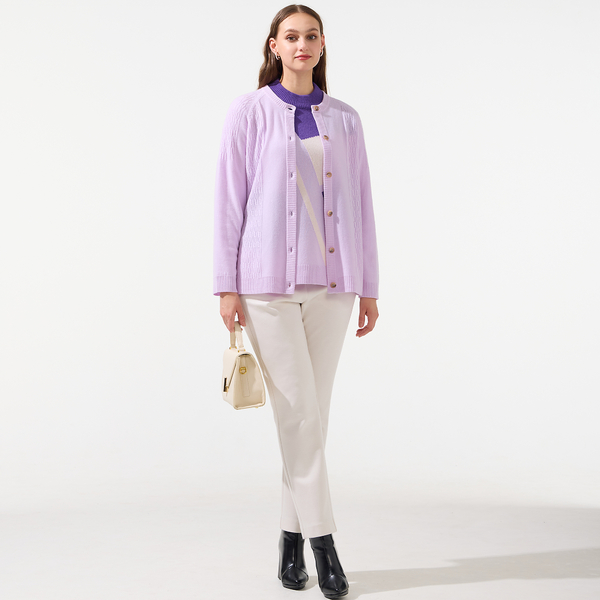 L～4L/アンサンブル対応】カシミヤニットカーディガン