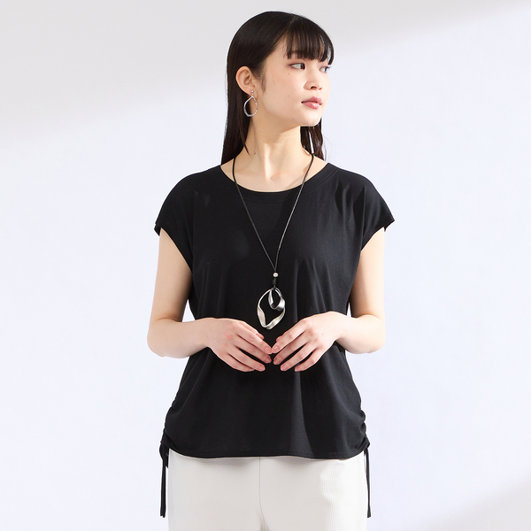 美品　ノーブル　アレンジ可能　スラブリネンシャツ　ブルー　F 楽天市場】NARU 日本製 春夏秋 40S フレンチリネン ブラウス