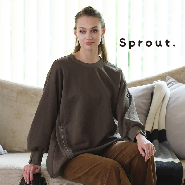 Sprout.】ロゴキルトジャカード プルオーバーカットソー | レディース