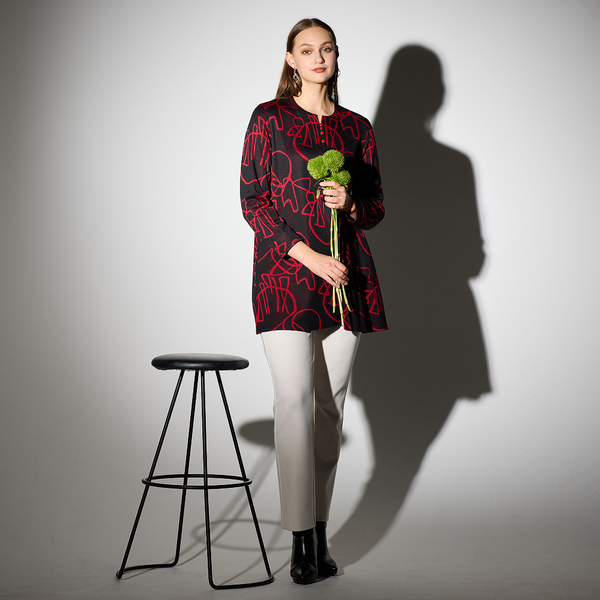 M～4L】裏起毛ジャカードチュニック | レディースファッション