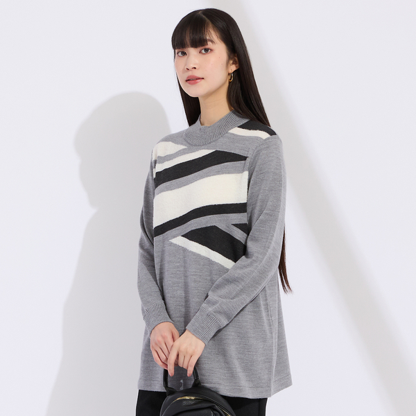 L～4L】クロスボーダーニット | レディースファッション【JUNIOR