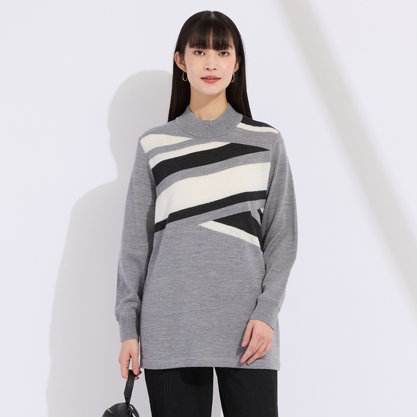 L～4L】クロスボーダーニット | レディースファッション【JUNIOR