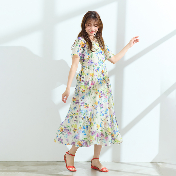 手洗い可】水彩フラワーワンピース | レディースファッション【JUNIOR