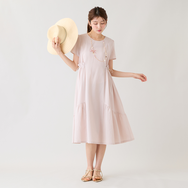 撥水/通気性◎】ドロスト撥水ワンピース | レディースファッション