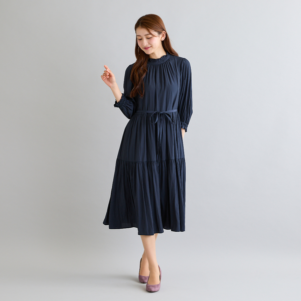 Rene 襟付き　バックフリルティアードワンピース フリル襟ティアードワンピース | レディースファッション【JUNIOR