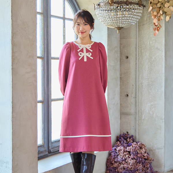 デイジー風 リボン付きワンピースドレス 110cm