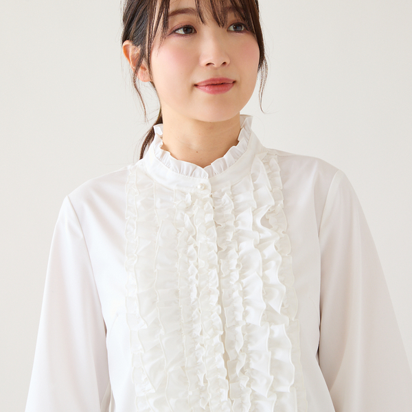 接触冷感/UVカット】フリルブラウス | レディースファッション【JUNIOR