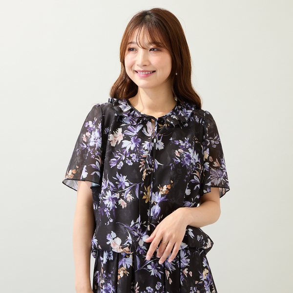 セットアップ対応】バルーンヘムブラウス | レディースファッション