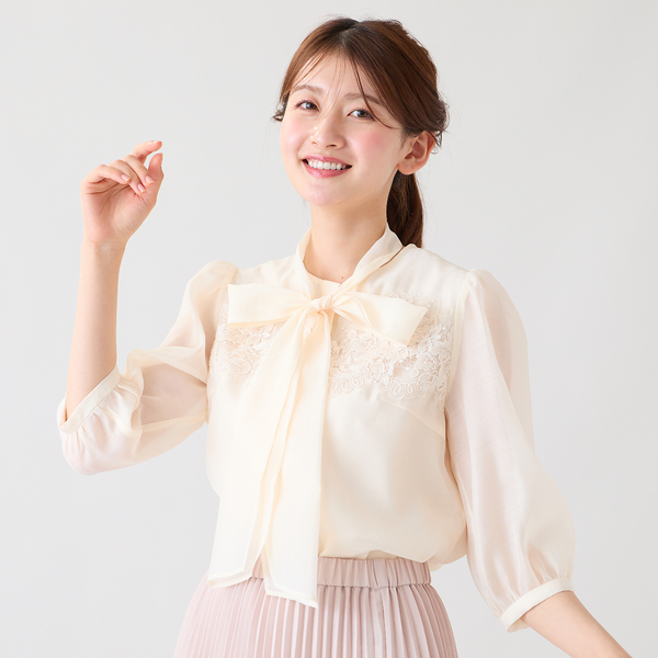 3Dレースリボンブラウス | レディースファッション【JUNIOR Online Shop】