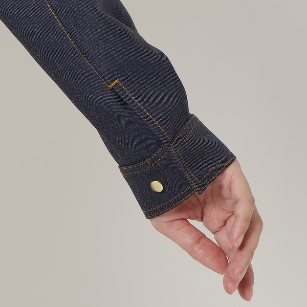 ジップアップデニムライクジャケット | レディースファッション