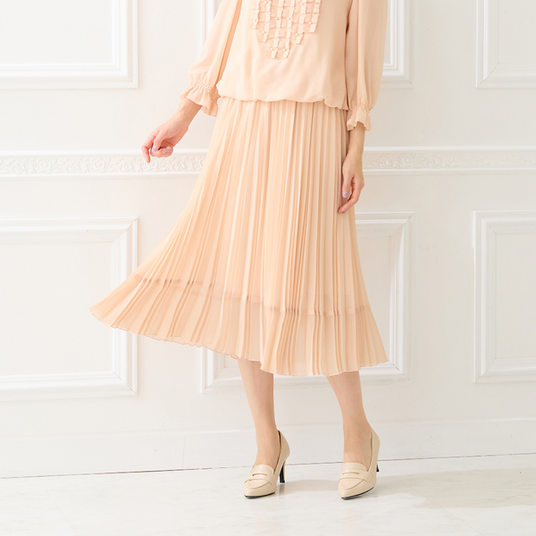 セットアップ対応】プリーツフレアスカート | レディースファッション セットアップ対応】プリーツフレアスカート | レディースファッション