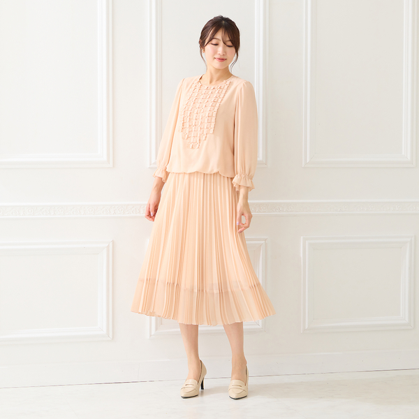 セットアップ対応】プリーツフレアスカート | レディースファッション