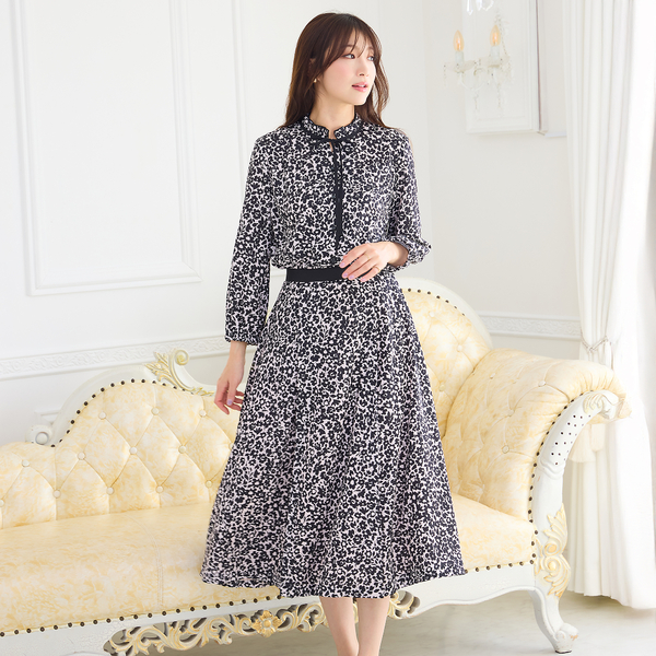 セットアップ対応】フラワーパターンフレアスカート | レディース