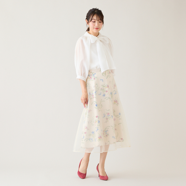 フラワープリントフレアスカート | レディースファッション【JUNIOR