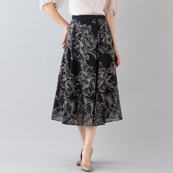 オーガンジー刺繍スカート | レディースファッション【JUNIOR Online 