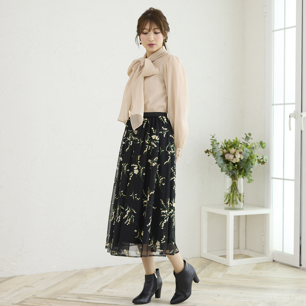 スズランチュール刺繍スカート | レディースファッション【JUNIOR