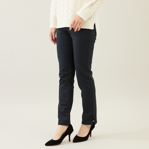 伸縮性◎/ストレッチ発熱】裾リボンレギンスパンツ | レディース