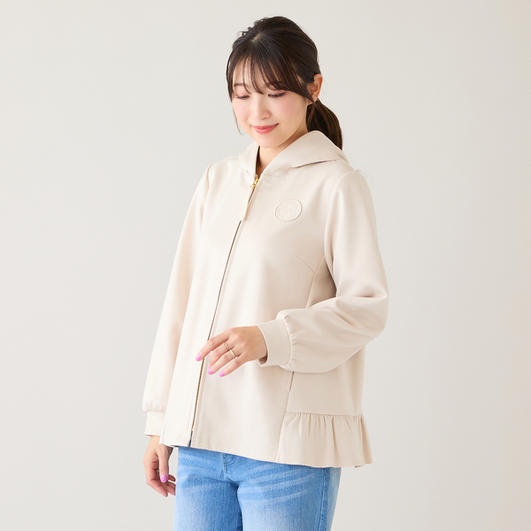 フリル裾ダンボールニットパーカー | レディースファッション【JUNIOR