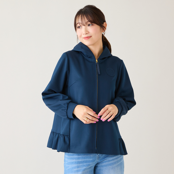 フリル裾ダンボールニットパーカー | レディースファッション【JUNIOR