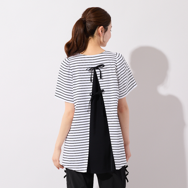 baserange バックリボンカットソー KBF（ケービーエフ） tシャツ 2WAYバックリボンカットソー レディース
