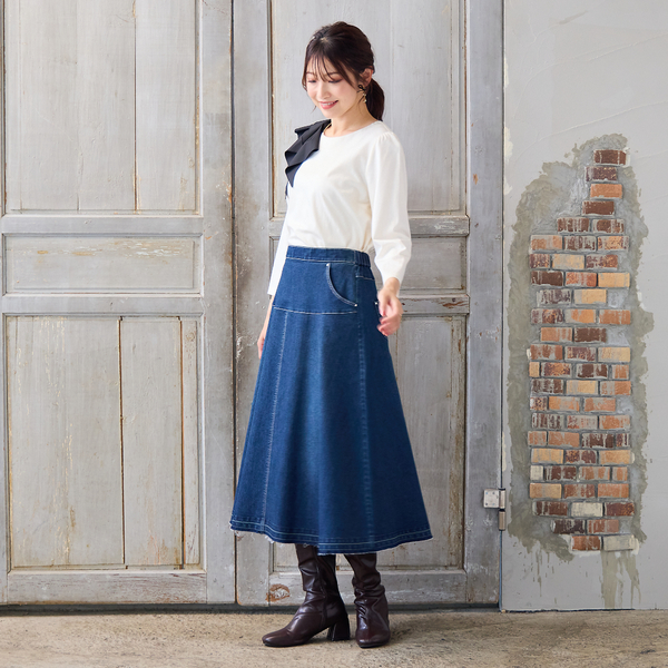 UVカット】ショルダーフリルカットソー | レディースファッション