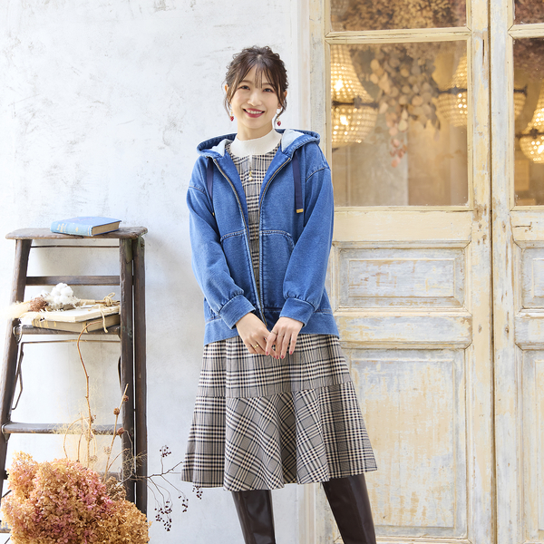 デニムライクジップアップパーカー | レディースファッション【JUNIOR