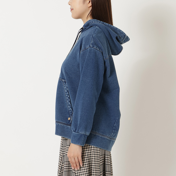 デニムライクジップアップパーカー | レディースファッション【JUNIOR